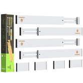 ANTOWIN bamboo drawer divider extended setup for wide drawers and organized storage