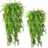 Antspirit six-pack artificial hanging fern bundle for maintenance-free greenery indoors or outdoors