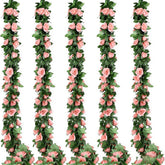 Antspirit pink rose garland 6.6 ft for elegant wedding decorations