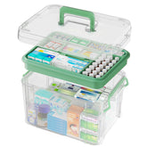 ANYPROLUS clear medicine organizer box with handle offers quick visibility and easy retrieval.