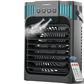 Anyrap portable air conditioner top view with mist cooling and compact design.