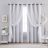 Anytime curtains blackout and sheer front view for versatile light control