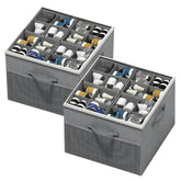 Aokeyee shoe organizer in closet with foldable, space-saving design.