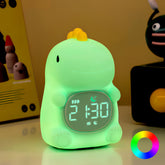 Aokpsrt dinosaurs alarm clock night light provides soft bedtime illumination