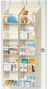 AOODA over-the-door organizer 2-pack keeps nursery essentials organized and accessible.