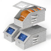 AOODA stackable hat storage unit showing triple-cap capacity.