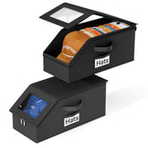 AOODA stackable hat storage with two boxes stacked for tidy closet organization.