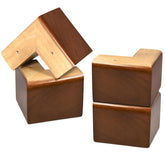 AORYVIC solid wood legs with L-shaped bed risers elevating a mattress for easier access.