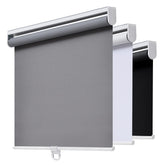 AOSKY cordless roller shade front view showing safe cord-free operation for homes