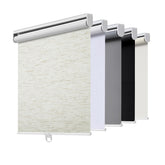 AOSKY cordless roller shade in linen cream blocks light with privacy and style.