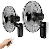 Aottop 16-inch wall-mount fan front view with remote for convenient cooling