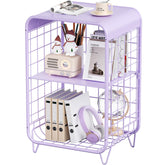 APEXCHASER Cute Kids Nightstand with 3-tier storage keeps bedtime items organized.