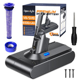 Apexilyfe 6500mAh V8 battery powers longer cleanups for Dyson V8