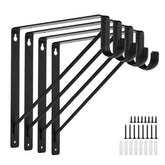 APOCHON 4-pack heavy-duty closet brackets offer sturdy shelf and rod support for organized spaces.