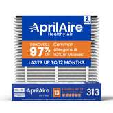 Aprilaire 313 replacement filter pack 2 for purifiers reduces common allergens.