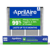 Aprilaire 416 filter 2-pack box ready for replacement.
