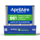 Aprilaire 516 replacement filter packaging ready for quick installation.