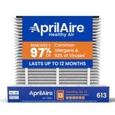 Aprilaire 613 filter front view with durable 16x25x4 frame