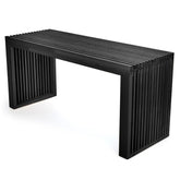 APRTAT bamboo dining bench 35-inch front view for versatile seating.