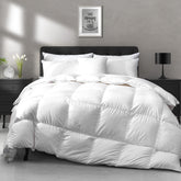 APSMILE down fiber comforter with baffle-box design for even warmth and loft.