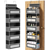 AQOOA over-the-door organizer front pockets help keep essentials within reach