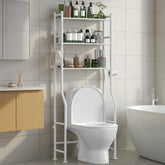 AriseWork 3-tier toilet storage in white, front view, space-saving solution for compact bathrooms.
