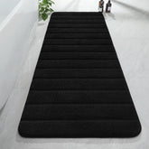 AROGAN luxury long black bathroom runner (24x60) adds chic warmth to floors