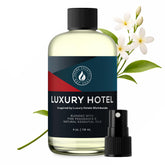 AROMA COUNTRY Ritzy Luxury bottle close-up, ideal diffuser oil for a refined home ambiance.
