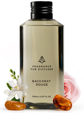 AROMAPLAN baccarat rouge-inspired oil bottle close-up for premium room fragrance.