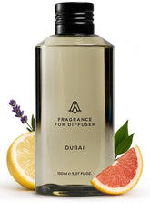 AROMAPLAN Dubai fragrance oil 150ml on display for hotel-style ambience.