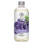 AROMATIKA lavender reed diffuser refill 500ml bottle on shelf for calming ambience.