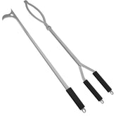 AROPAD 40 inch fire tongs with extended grip for safer log handling.
