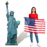 ARQRHTLY statue of liberty cardboard cutout with torch detail, ideal patriotic display