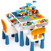 Arscniek 7-in-1 table overview promotes cooperative play with colorful building blocks