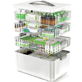 ARSTPEOE 4-tier medicine organizer with handle for easy home storage.