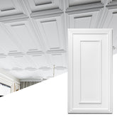 Art3d drop ceiling tiles 24x48 white 12-pack, durable PVC and easy installation.