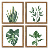 ArtbyHannah framed botanical bathroom wall art in walnut enhances spa-like serenity