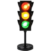 ArtCreativity traffic light table lamp 11 inches tall for safe bedside lighting