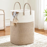 Artfeel laundry basket with cotton rope weave showing natural texture for durable storage
