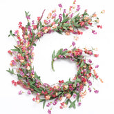 Artgar Flower Garland 6ft full view elevates mantle and doorway decor.