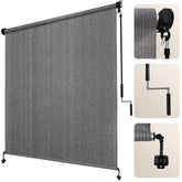 Artpuch outdoor roller shades spliced design unboxing shows compact packaging for easy handling.