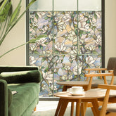 Artscape Star Magnolia privacy window film blocks views while inviting soft daylight.