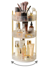 Asayuee 360° rotating makeup organizer top compartment for quick access to cosmetics