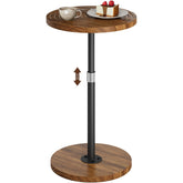 Asgolion round small side table with adjustable height beside a sofa for comfort