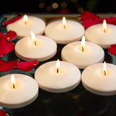 Ashlux white floating candles centerpieces for elegant table decor.