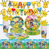 Aslike banner showcases anime characters, creating a vibrant birthday backdrop for photos