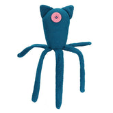 ASVP Shop Coraline one-eyed octopus doll in bright turquoise, whimsical decor piece.