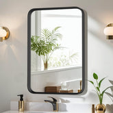 Atilioo 30x22 rounded rectangle bathroom mirror with distortion-free reflection