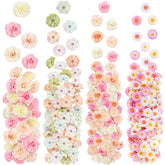 ATTGREAT 310Pcs fake flower heads assortment for versatile DIY decor ideas.