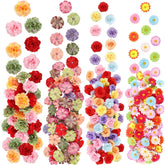 ATTGREAT 310Pcs mini artificial flower heads collection for bulk crafts and decor